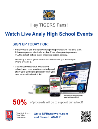 Tiger Sports Network flyer